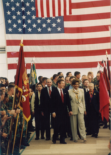 Farewell to Taszar with Secretary of Defense William Cohen and wife Janet