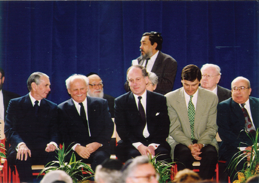 Donald with President Goncz, Ronald Lauder and Budapest major