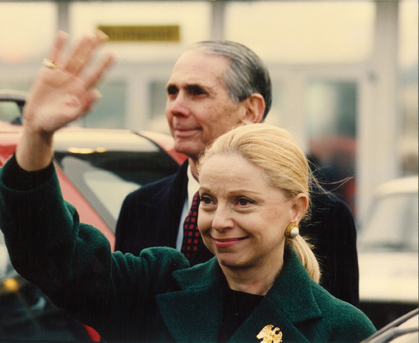 Seeing off Air Force One