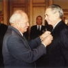 Donald receiving the Middle Cross of the Republic of Hungary