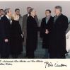 Greeting President Clinton outside Air Force One