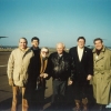 Taszar Airport with President Goncz, Richard Holbrooke, Dan Rather and Bill Siefkin