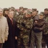 With Secretary of Defense William J. Perry, General John Shalikashvilli, Hungarian Minister of Defense