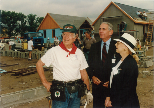 With President Jimmy Carter at Habitat